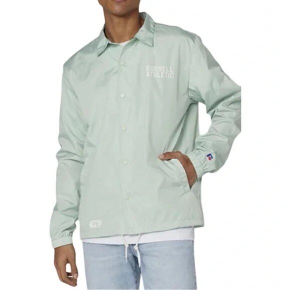 Russell Athletics Mens NWT Light Green Golf Sport Windbreaker Big & Tall 4XL - Picture 2 of 6